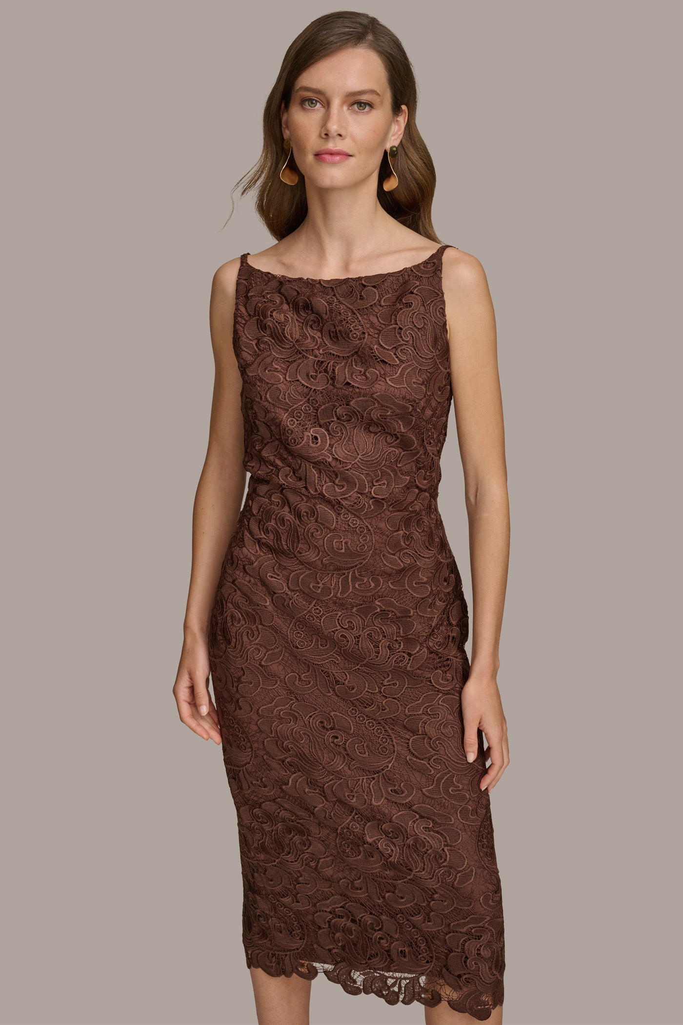 (image for) BREATHTAKING LACE SHEATH MIDI DRESS